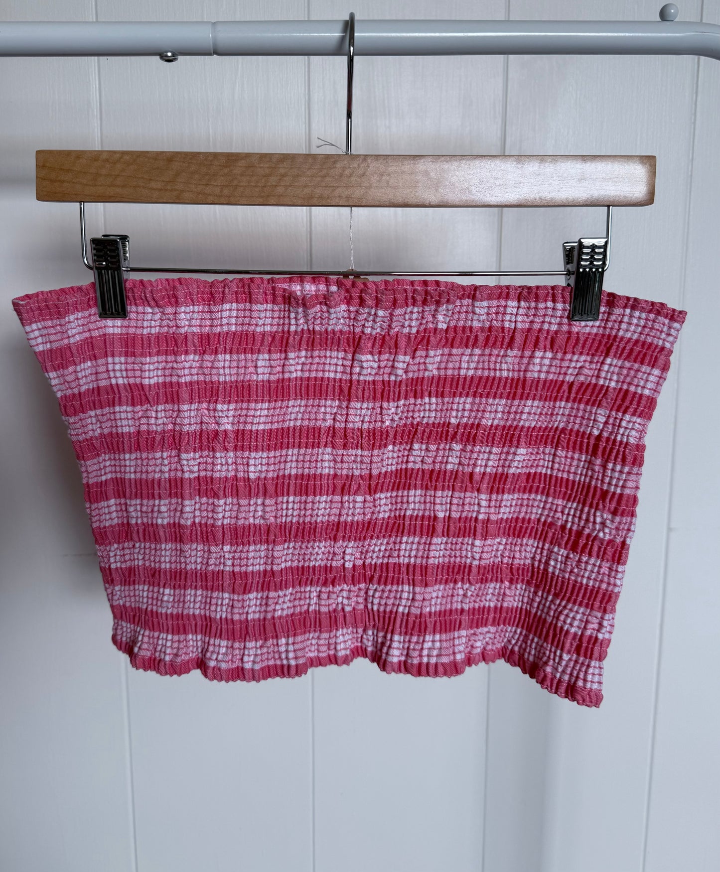 X-Large Guava Palaka Tube Top